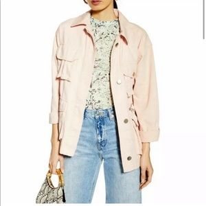 Topshop light pink utility jacket